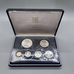 1973 BRITISH VIRGIN ISLANDS - FIRST PROOF SET - Inklusive Silber Dollar mit COA - Bild 1 von 5