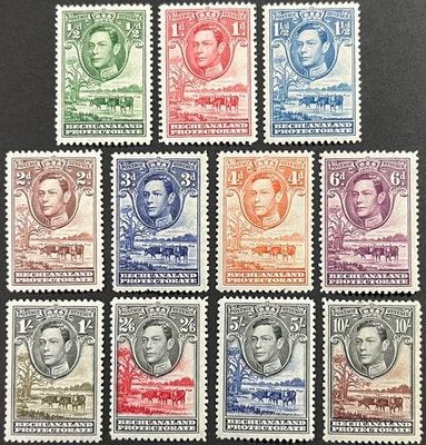 Bechuanaland, King George VI with Cattle, Full Set, Scott 124-136, MLH, F-VF - Image 1 of 2