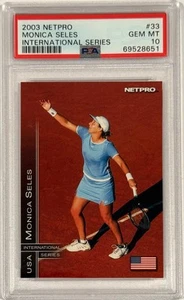 2003 NetPro International Series #33 Monica Seles PSA 10 Gem Mint Low Pop - Bild 1 von 2
