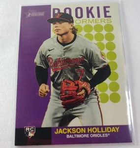 2024 Topps Heritage High Number Rookie Performers RP-6 Jackson Holliday RC - Picture 1 of 2