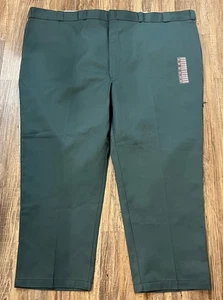 Vintage Dickies Pants 60 X 30 Twill Made in USA Plan Front Gray Green - Picture 1 of 9