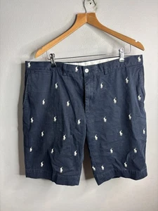 Polo Ralph Lauren Shorts Herren 38 marine bestickt Pony Chino Allover Preppy - Bild 1 von 7