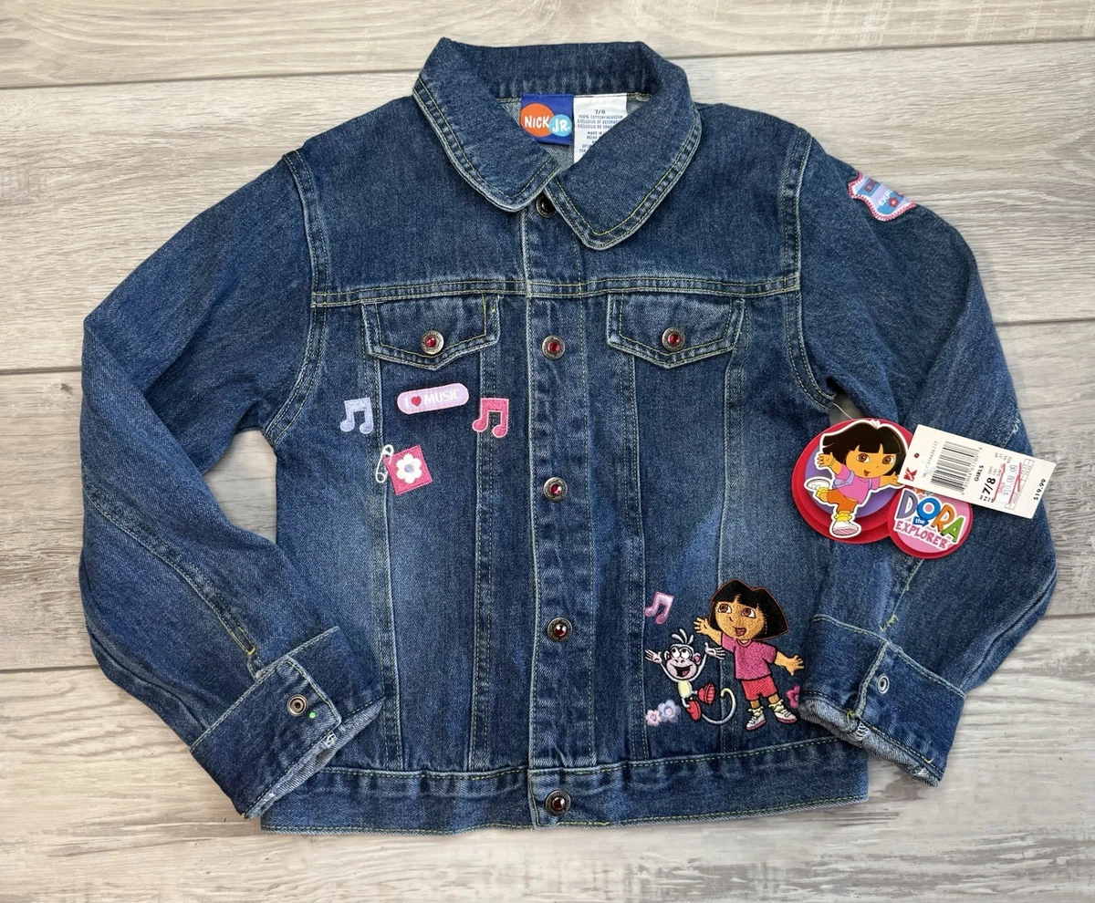 ジャケット・アウター DORA Nickelodean Dora the Explorer Girl's S. 5-6 Embroidered Bomber