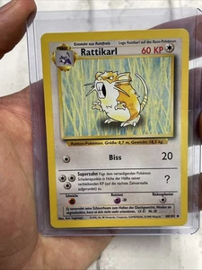 Pokemon TCG Raticate Rattikarl Regular German Base Set 40/102 Uncommon NM Card - Picture 1 of 3