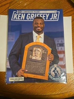 ken griffey jr. commemorative Hall Of Fame Program 2016 Seattle Mariners - Image 1 of 2