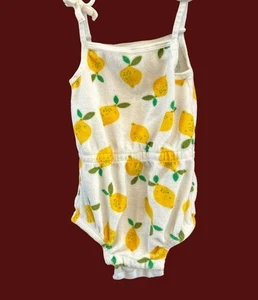 Hanna Andersson Lemon Terry Baby Romper 18-24M  Fruitcore Summer Retro Beach - Picture 1 of 4