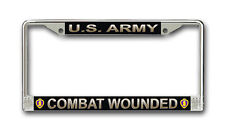 Army Combat Wounded Purple Heart Plate Frame - American Made - Veteran Approved!