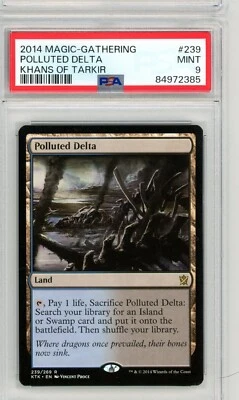 2014 Polluted Delta PSA 9 - (Pop 2) - Khans of Tarkir - MTG Magic - Offer!! - Image 1 of 2