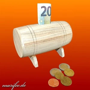 Holz-Spardose Holzfass ca. 136 x 74 x 85 mm, Sparbüchse Art.-Nr. 12209 - Bild 1 von 4