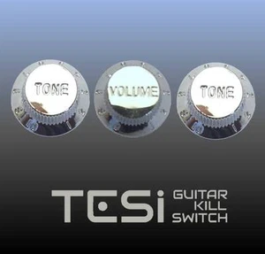 Set manopole Tesi Stratocaster - cromate - Foto 1 di 1