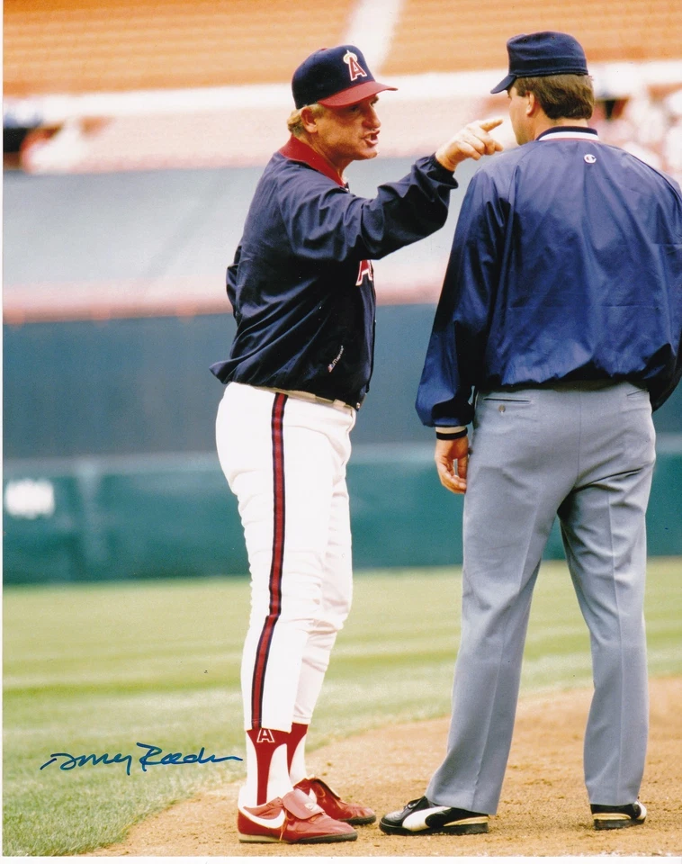 DOUG RADER   CALIFORNIA ANGELS   ACTION SIGNED 8x10 - Image 1 of 1