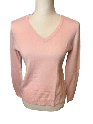 Peck and Peck Pink Cashmere Pullover Sweater Womens Sz PS Quiet Luxury - Изображение 1 из 4