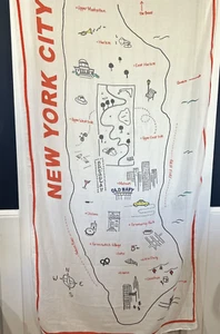 New York Blanket Wrap Large Gauzy Cotton Scarf City Map Old Navy 72" x 38" - Picture 1 of 6
