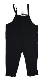Zanzea Womens Black Adjustable Strap Button Front Cotton Casual Overalls 5XL - Picture 1 of 13