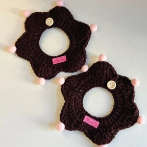 Cute Cat Dog Decoration Knitted Scarf, Cute Knitted Cookie Collars for Puppy - Picture 1 of 9