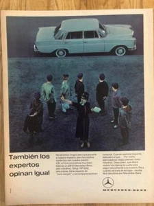 Large 1963 Mercedes-Benz 220 S Print-Ad/10x13/ Spanish Version - Picture 1 of 1