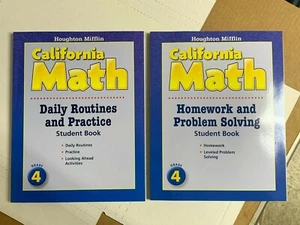 CALIFORNIA MATH Grade 4 Daily Routines Practice Homework Homeschooling Books - Imagen 1 de 5