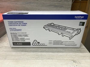 Cartucho de tóner Brother genuino OEM TN660 660 negro alto rendimiento nuevo sellado - Imagen 1 de 8