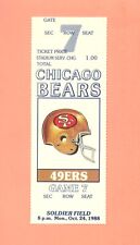 San Francisco 49ers  Chicago Bears 1988 ticket Super Bowl XXIII Topps Jerry Rice