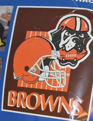 Vintage Cleveland Browns NFL Football Blanket Throw 50 x 60 Northwest Company Cover