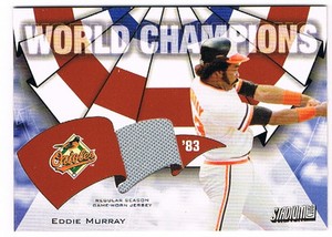 2002 Stadium Club World Champions Eddie Murray Game Used Jersey Card/Piece