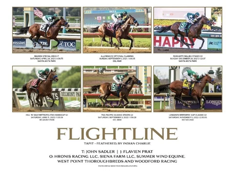 FLIGHTLINE SANTA ANITA PARK LIMITED EDITION PRINT COMMEMORATIVE HORSE RACING Cover