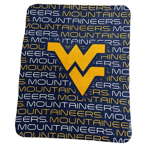 West Virginia Mountaineers NCAA 50'' x 60'' Repeat Fleece Blanket - F43425067 Cover