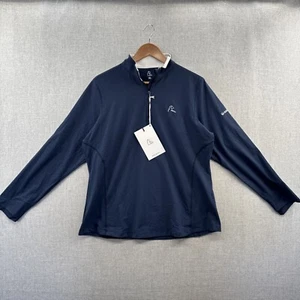 NEW Rhoback Perforance Q-Zip Pullover Womens XL Blue 1/4 Zip Long Sleeve Golf* - Picture 1 of 17