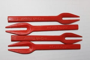4er Set Mr. Crab Reißverschluss Meeresfrüchte Gabel Pick Hummer Sommer SPASS Must Have Picknick - Bild 1 von 4