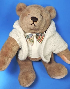 1982 GUND 16 Zoll Bialoskybär Plüschtier Kuscheltier Pullover Fliege gelenkt Vintage - Bild 1 von 6