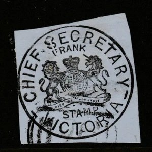 VICTORIA Frank Stamp "Chief Secretary" used - Picture 1 of 1