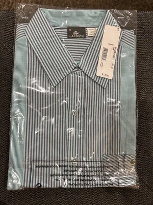 Camisa de vestir Lacoste manga corta con botones para hombre con bolsillo talla 44 ¡NUEVA CON ETIQUETAS! Foto 1 de 3