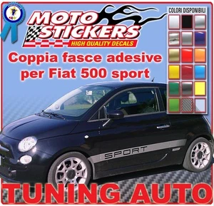 Fiat 500 - Fasce adesive sport - Tuning Auto Adesivi Auto cod. art.: tsportxx - Foto 1 di 1