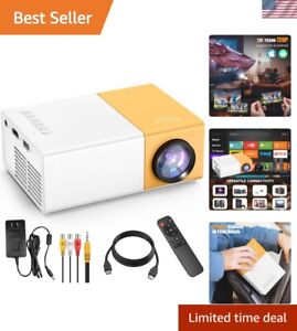 Compact Mini Projector for Home Cinema & Gaming with Versatile Connectivity