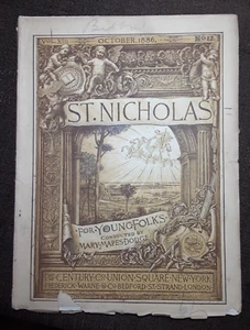 1886 St NICHOLAS Magazine~BROWNIES/Cox-BASEBALL~Twins~ARMS & ARMOR~Japanese BABY - Picture 1 of 15