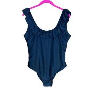 Sugar Coast Damen Badeanzug Gr. L schwarz Rüschenbesatz Einteiler - Bild 1 von 6