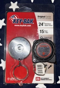 1 Original Key-Bak 24” Stainless Chain and 1 X 8’ Lufkin Tape Measure  READ DESC - Picture 1 of 9