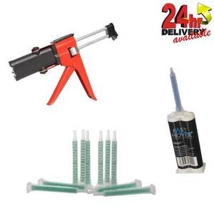Fast Mover 50ml 2K Kunststoff Reparatur Applikatorpistole mit Klebepatrone und Düsen - Bild 1 von 1