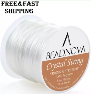 BEADNOVA 1mm Elastic Stretch Crystal String Cord for Jewelry Making Bracelet - Picture 1 of 6