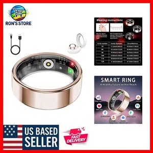 Elegant Waterproof Smart Ring: All-in-One Fitness and Sleep Tracker for Couples - Picture 1 of 9