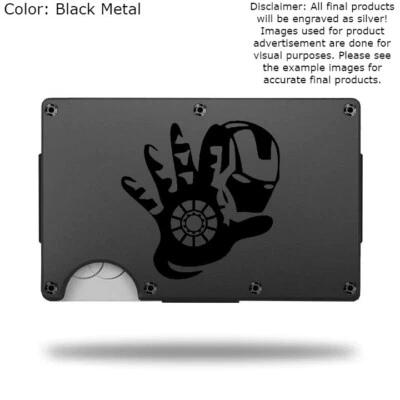 Custom "IRON MAN" Laser Engraved Wallet - Pick A Wallet Color - Image 1 of 4