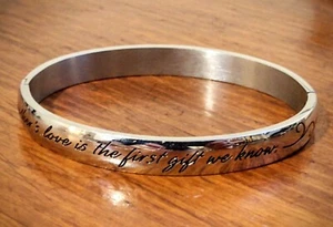  Bellissimo Bracciale Citazione Ispirazione Figlia ~ Bracciale Ragazze Tono Argento ~  - Foto 1 di 5