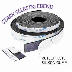 Stark Selbstklebend Silikon Gummi Rutschfeste Pads Matte Band 300mm Länge - Bild 1 von 1