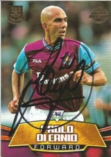 PAOLO DI CANIO SIGNED WEST HAM 2002 TOPPS PREMIER GOLD TRADING CARD+COA