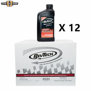 12xQuarts Engine Oil Motor SAE 25W60 Fits For Harley V Twin Engine RevTech - Picture 1 of 5