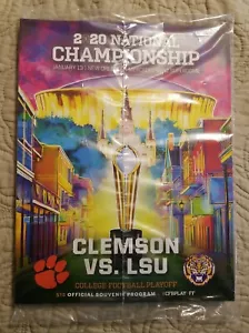 CLEMSON TIGERS 2020 NATIONAL CHAMPIONSHIP GAME DAY PROGRAM FACTORY SEALED... - Picture 1 of 7
