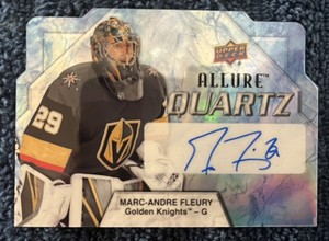 2018-19 Allure Marc-Andre Fleury Quartz 1/5 Blue Auto Autograph Signed SSP /5