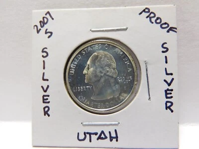 2007-S Utah State Quarter Gem 90% Silver Proof - Image 1 of 2