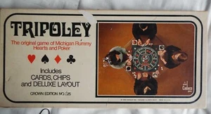Tripoley Crown Edition No.225 1969 Cadaco Inc. Card Game with Chips - Picture 1 of 5