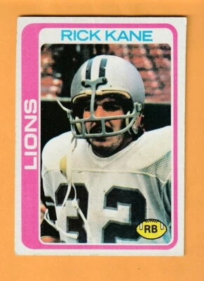 Rick Kane Detroit Lions 1978 Topps #126 San Jose State Spartans Pleasanton CA - Image 1 of 2